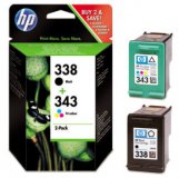 HP 338+343 PACK NEGRO-TRICOLOR (SD449EE)